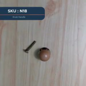 Wooden Knob with Chrome Plated Base Cabinet Handle N18