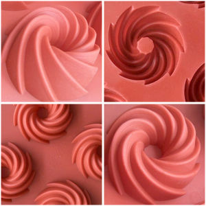 1 piece silicone vortex mold for making chocolate candy pudding jelly biscuit baking mold soap cake mold