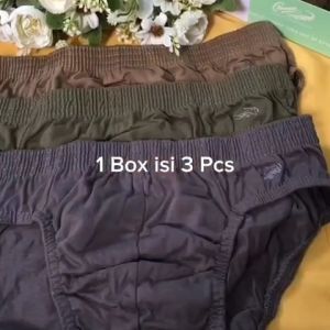 3 Pcs Celana Dalam Laki Laki Crocodile Hijau Bahan Katun Tebal | Celana Dalam Pria Premium Nyaman