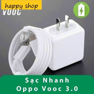 Bộ Sạc Nhanh VOOC ( R15 ) Cho OPPO & REALME Full Box Củ + Dây Gíup Sạc Nhanh Và Ổn Định - Bảo Hành 12 Tháng Đổi Mới - Happy Shop