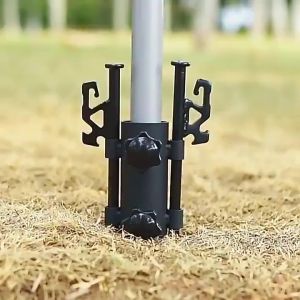 Adjustable camping tent pole holder/Camping Tube Post Windproof Support Stand Awning Support Stand