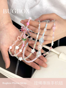 Fashionable Cute Phone Case Chain for Women Decorative Hand Rope Mobile Phone Accessory by Bugbox Artificial Crystal Design