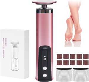 Electric Foot Callus Remover 2 In 1 Nail Foot File Pedicure Tool Rechargeable Wireless Powerful Foot Scrubber Dead Skin Remover