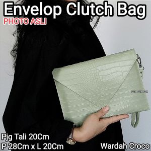 Fox- Envelope Clutch Bag/ Tas genggam / Tas Kulit / Tas Kasual