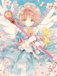 KAYOU | Anime C-Cardcaptor S-Sakura Oil Painting By Numbers on Canvas Home Decor for Living Room Bedroom Handmade Gift Frameless