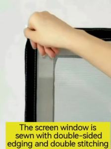 Home Bedroom Mosquito and Insect Repellent Nano Mesh Screen Window with Zipper Opening Self-Adhesive No Punching Required