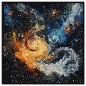 Tranh phong cảnh vũ trụ. Tranh treo tường dán tường sơn dầu canvas trang trí. CGI-1576