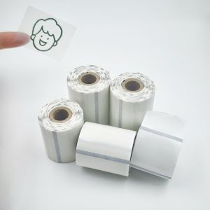 Transparent Thermal Labels Adhesive Label Roll Round Thermal Printer Stickers for Logo for PhomemoM110 M220 P50 DETONGER P1