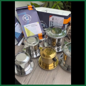 Phin inox nhiều size quai nhựa nắp bằng pha cà phê phin cứng cáp dành cho gia đình quán cà phê xe đẩy Mixmore