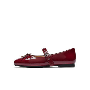 Hotwind | Red Flat Loafer Autumn New French Shoe