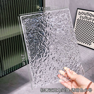 Tray Rectangular Living Room Home Accessible Luxury High-End Beauty Salon Acrylic New Arrival Tea Tray Water Cup Tea Set Fruit Tray