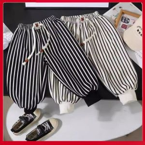 Cool Street Style Boys Pants Striped Loose Fit Versatile Autumn Childrens Korean Version Barababa Clearance Sale Harlan Pants