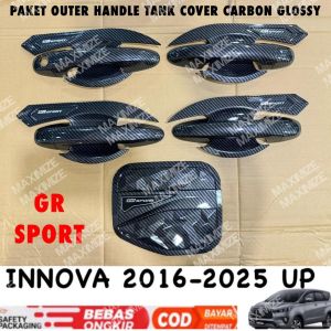 Paket Outer Handle Tank Cover Innova 2016 2023 2024 2025 2026 GR SPORT Carbon Glossy