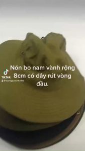 Nón tai bèo bo nam vành vừa 8cm vòng đầu 55-60cm vành rộng có dây rút vòng đầu tạo mái chống nắng tốt cho mọi người