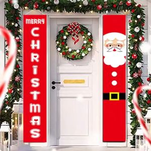 LATTOUR Christmas Decoration for Home Waterproof Merry Christmas Banner 2025 merry christmas banner set