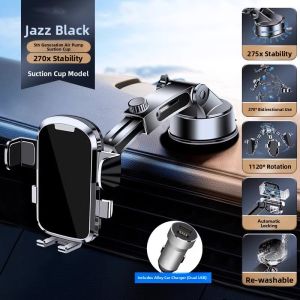 MONLEYTA | German Car Phone Holder Suction Type Anti Shock And Vibration Dashboard Vehicle Navigation Support Frame Air Outlet Stand