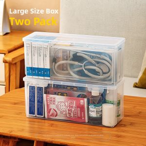 BANGJAY | Transparent Flap Stackable Medicine Storage Box