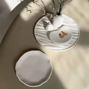 Large Round Tray Silicone Mold Oval Cement Plaster Tray Molds Epoxy Resin Jewelry Display Tray Mould DIY Home Decoration Making