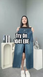 1041 EBE JEANS | Celana Jeans Wanita Loose Jeans Highwaist Baggy Jeans Straight Jeans
