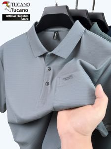 TUCANO | Mens Thin Short Sleeve Polo Shirt Cool Ice Silk