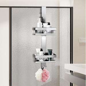 Door Hanging Bathroom Shelf No Drilling Wall Mounted Layered Storage