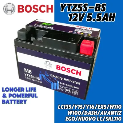 BOSCH YTZ5 YTZ5S YTZ4 YB4L-BS BATTERY GEL LC135 V2 V3 V4 V6 V7 SRL115 NOUVOLC EGOS Y15ZR V2 V1 WAVE125 DASH