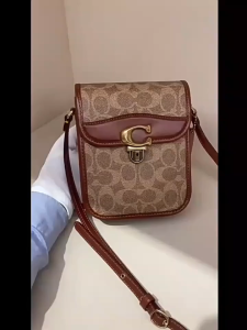 original light luxury discount fashionable womens classic casual mobile phone bag single shoulder crossbody womens bag card bag c8484 Size: 14*17*3cm