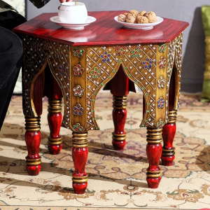 ห้องนั่งเล่นคลับเฮาส์ตกแต่งโต๊ะกาแฟขนาดเล็กโซฟาข้างระเบียงหลายโต๊ะหกเหลี่ยมสร้างสรรค์หกขาโต๊ะกาแฟพักผ่อน