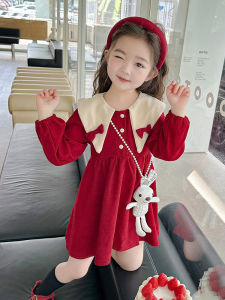 Váy Công Chúa Tay Dài Mùa Thu Cho Bé Gái Váy Công Chúa Phong Cách Ngọt Ngào Cổ Búp Bê Trang Phục Trẻ Em Thời Trang Cho Bé Gái