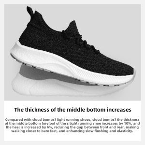Upgraded FREETIE Cloud Burst Mens Running Shoes Popcorn Lightweight Breathable Casual Anti-slip Wear-resistant Fashionable Sneakers