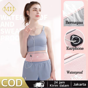 Tas Sling Waterproof Tas Pinggang Jogging Tas dengan strip reflektif
