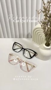 Kacamata Cat Eye Pria Wanita Minus Photocromic Viral Bluecromic Termurah Titanium 9017