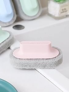 แปรงฟองน้ำ ฝอยขัด ขัดห้องครัว แปรงขัดห้องน้ำ แปรงขัด ฝอยขัดเอนกประสงค์ ทนทานฟองน้ำไฟเบอร์ทำความสะอาดลึก ประหยัด ประยุกต์กว้างจาน Scrubber Sponge