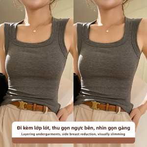 MiiOW | Áo ba lỗ nữ vai rộng mùa hè Áo ngực chống ánh nắng ngoài trời Áo ngực chống lòe Áo ngực đa năng Áo ngực hở lưng