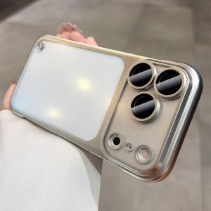 Luxury Plating Color PC Transparent Phone Case For iPhone 17 16 15 14 13 Pro Max 17 Lens Protection Matte Back Plate Hard Cover