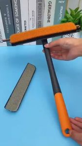 แปรงปัดมุ้งกันยุงทำความสะอาดมุ้ง แปรงแก้ว 3 ใน 1 หมุนได้ 360° พร้อมฟองน้ำทำความสะอาดแบบหนา