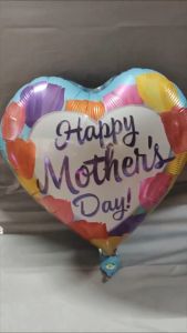 Blue Heart Tulip flower 18 inches happy Mother s day party decorations aluminum foil balloon