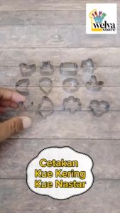 12 Pcs Cetakan Kue Kering Nastar Bento Berbahan Stainless