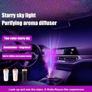 Intelligent car humidifier air purifier colorful starry sky top running horse aromatherapy machine