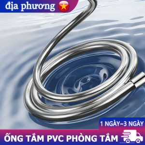 Dây vòi sen PVC 1.5m đầu nối 4 điểm bằng đồng thau chịu lực kéo 100KG chịu nhiệt và lạnh phù hợp với hầu hết các loại vòi sen