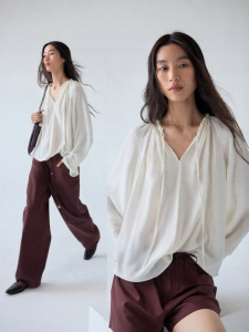 epoque de rueen | Practical Flowy Ruffled Tied Shirt