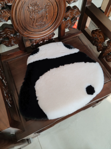 Thickened Cartoon Rabbit Fur Plush Bear Shape Chair Pad Colorfast Office Chair Pads Soft Sitting Experience Home Decor