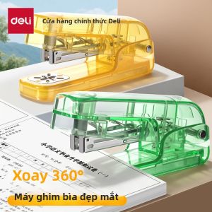 deli | 360 Degree Rotatable Multi-functional Transparent Stapler