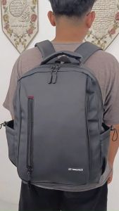 Tas Ransel Pria Waterproof Kekinian Backpack Hitam Anti Air Tas Punggung Cowok Baepack Lobuche