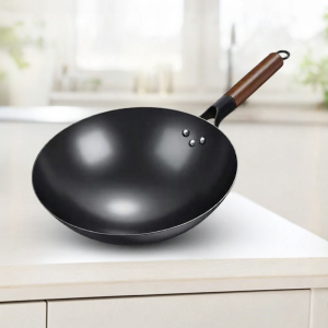 Nitriding Process Round Bottom Uncoated Wok