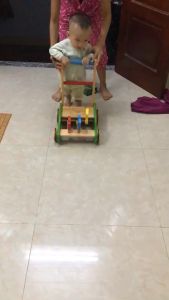 Xe đẩy tập đi hình 3 con thú gỗ tự nhiên cao cấp xe tập đi hàng công ty tiêu chuẩn chất lượng cho bé