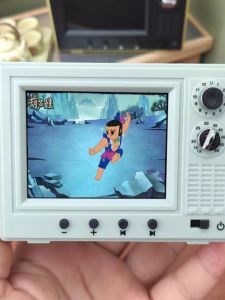 Mini Kitchen Micro Television Toy Real Play Childrens Food Pretend Play Toys Retro Gifts Toy Simulation Home Appliance for Kids