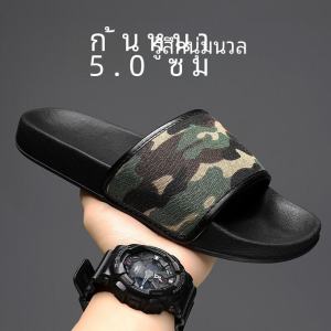 ลายพราง รองเท้าแตะผู้ชาย ฤดูร้อน รองเท้าแตะกีฬาชายหาดอาบน้ํากลางแจ้งสวมใส่ได้ขนาดใหญ่ 46 เดี่ยว สายคล้อง รองเท้าแบบสวม