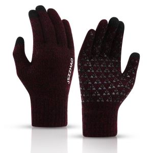 Winter Gloves for Men Women - Upgraded Touch Screen Cold Weather Thermal Warm Knit Glove for Running Driving Hiking