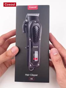 Cosoul Hair Clipper Compact Size Hair Trimmer Electric Beard Trimmer LED Display Hair Length Adjustable Big Capacity Battery